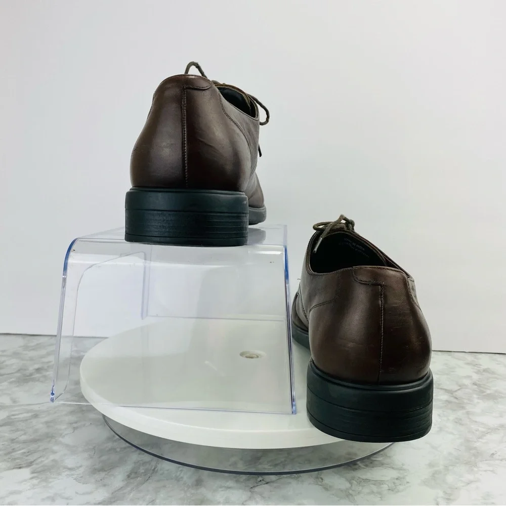 Cole Haan Leather Mens‎ 13 M Dark Brown Square Split Toe Comfort Lace Up C10697
